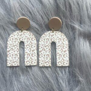 SHEIN leopard print earrings